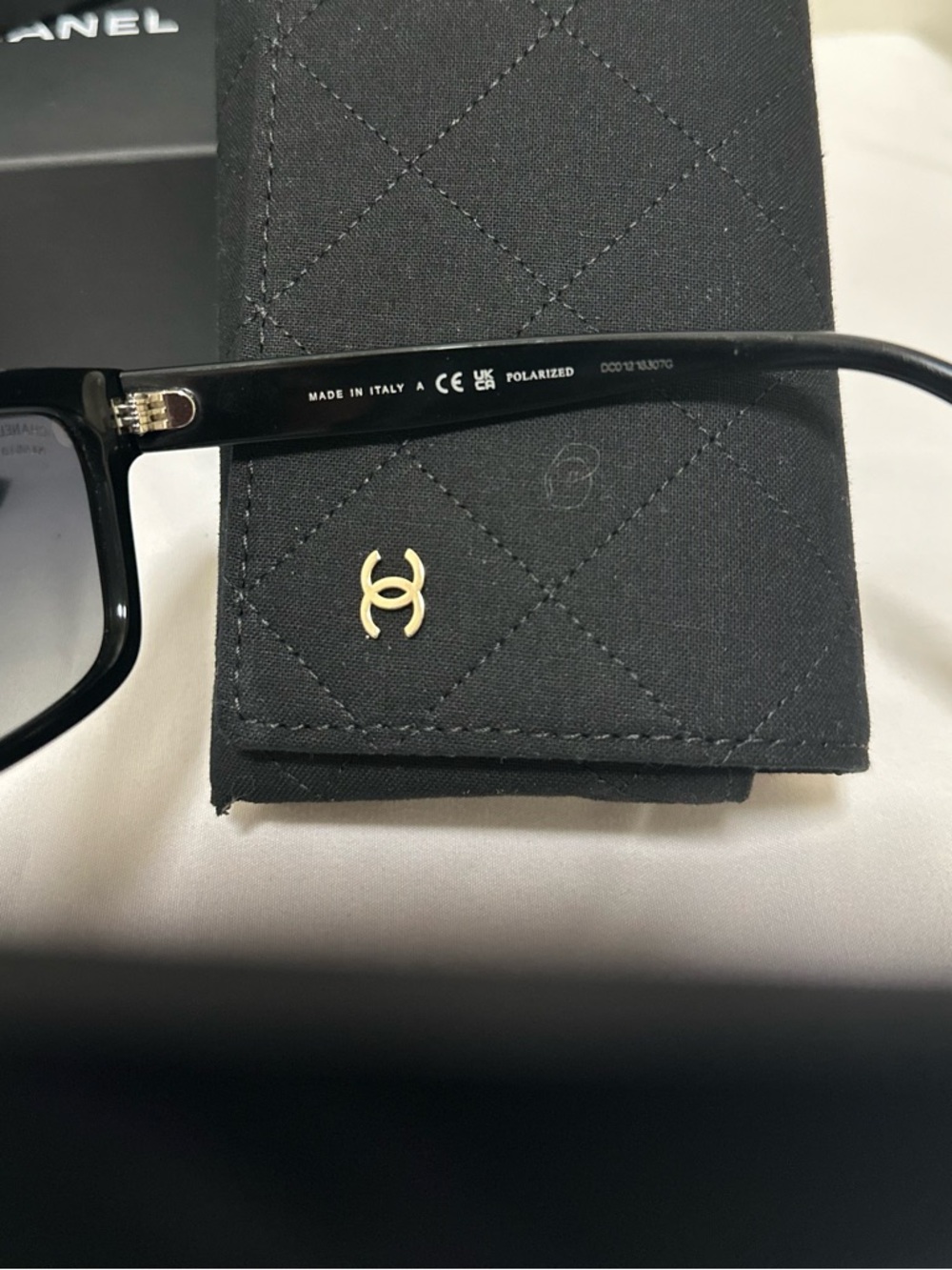 CHANEL Black Sunglasses with Dark Gradient Lenses and Quilted Case style 5417 - Picture 8 of 11